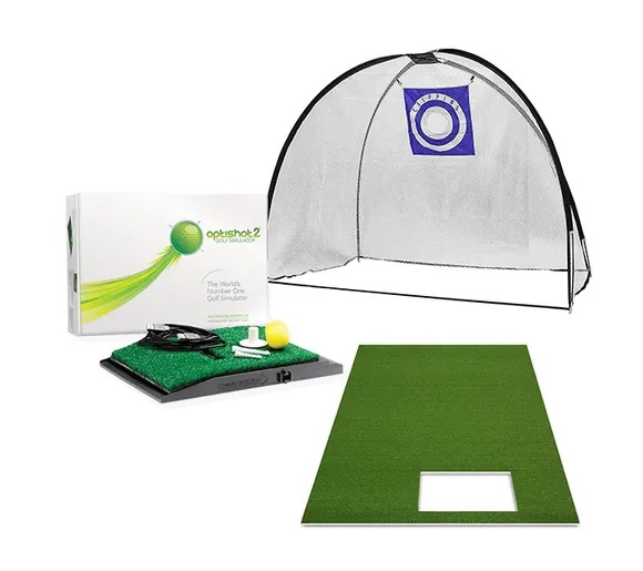 OptiShot2 Golf Simulator paket, golfmatta & nät