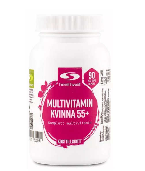 Kosttillskott Klimakteriet Bäst I Test 2025 | Sportporten 9 Healthwell Multivitamin Kvinna 55+