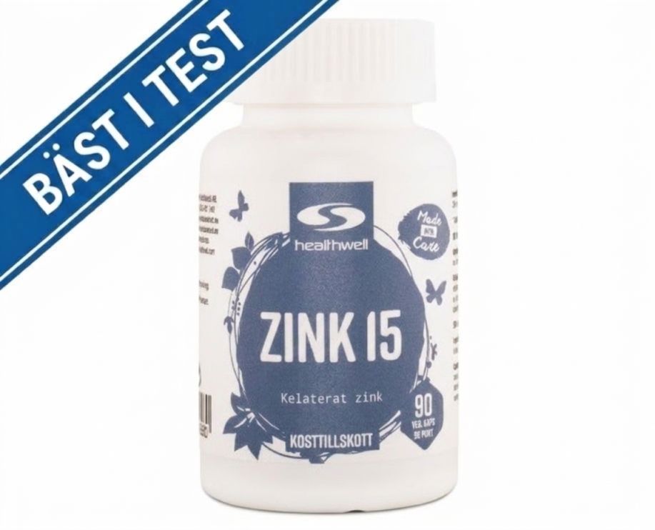 Bästa Zink - Bäst i Test 2026 11 Healthwell Zink 15 Bäst i test